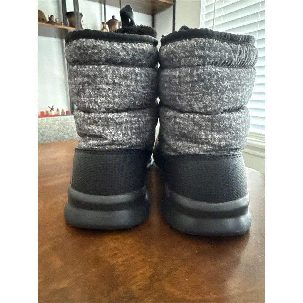 The North Face ThermoBall Lace II Women's 8 Gray Black Snow Boots Casual Outdoor